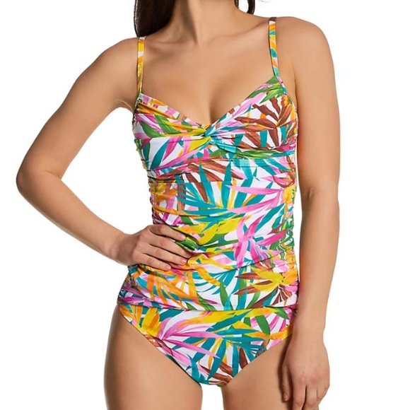 NWT Bleu Rod Beattie Fantasy Island Draped Tankini Top & Sarong Bikini Bottom